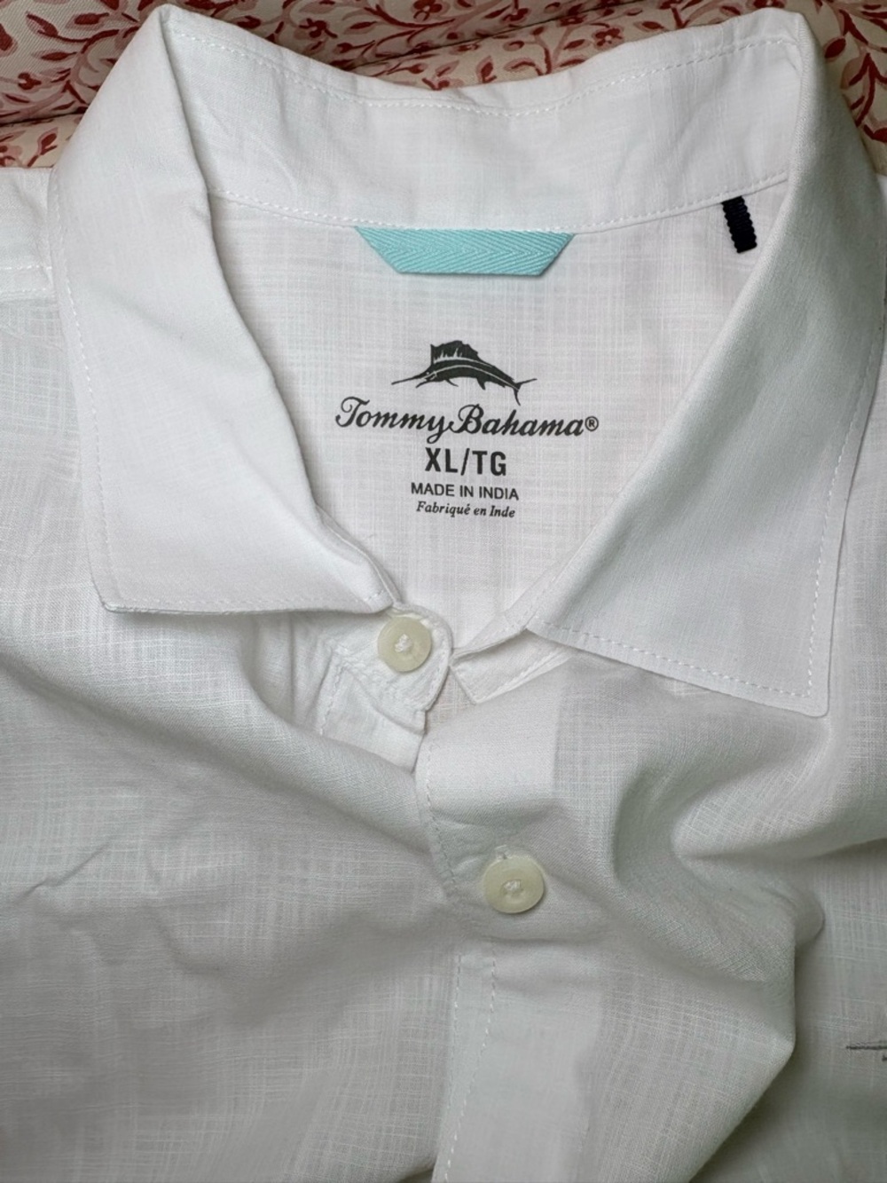 Tommy Bahama Crisp White Short-Sleeve Button-Down Shirt with Embroidered Marlin - Picture 2 of 5